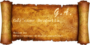 Gácser Arabella névjegykártya